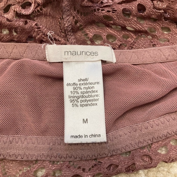 3/$15 Maurices Padded Lace Bralette, Purple, Lightweight, Summer Women’s Medium - Picture 2 of 6
